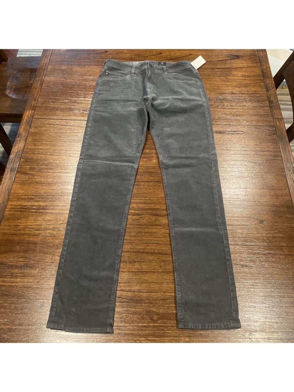 AG Tellis Slim Corduroy Pant Mens 32x34 Slate Blue-Gray Stretch Fall Trouser